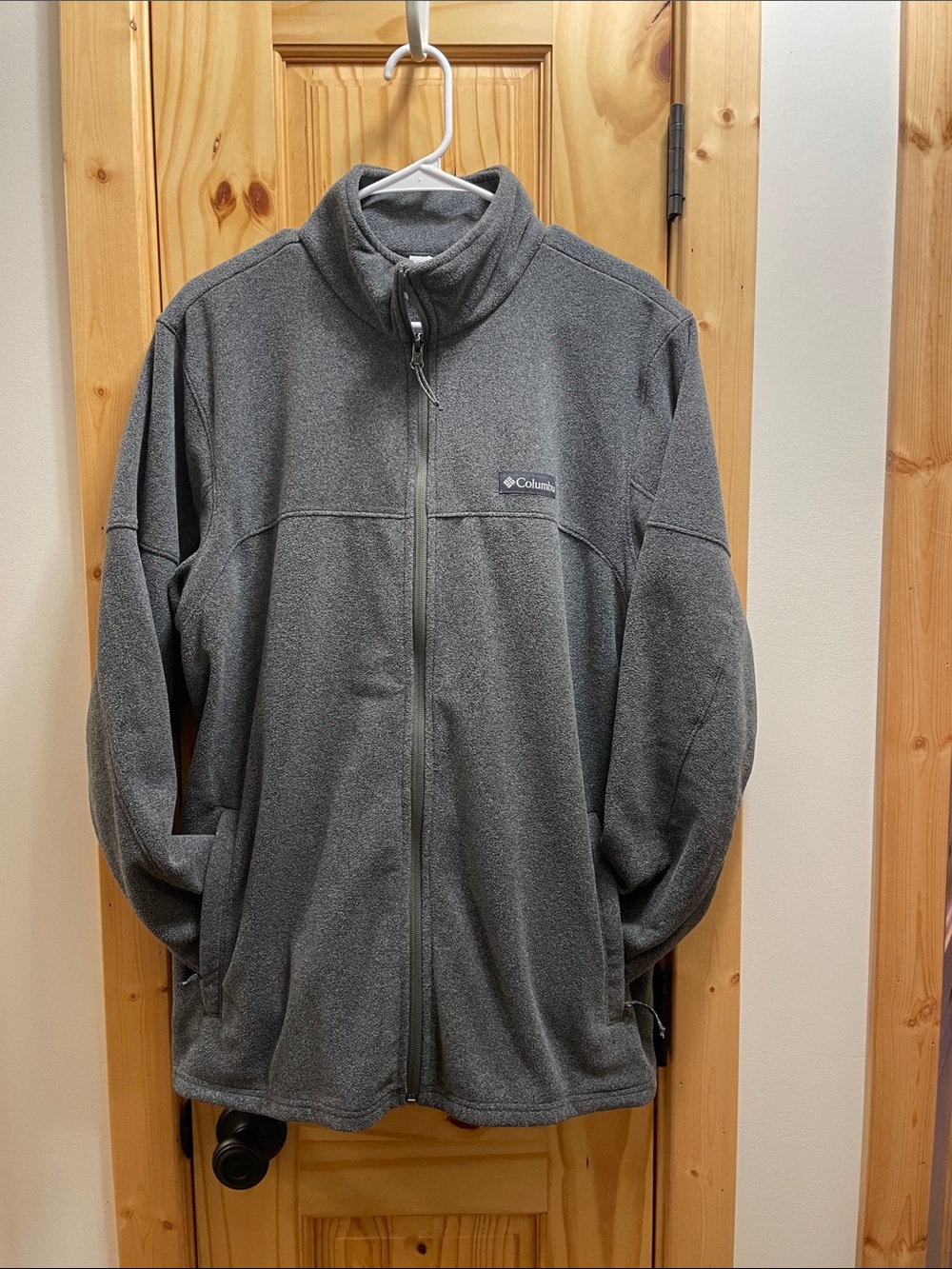 Columbia Men's Gray Heather Full-Zip Fleece Jacket (size Large)